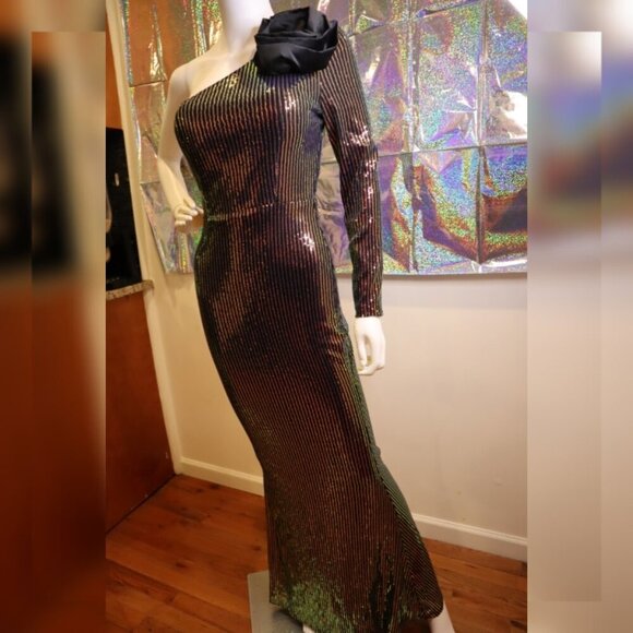 Miss Ord Sequin Dress with Black Rose - Picture 4 of 4